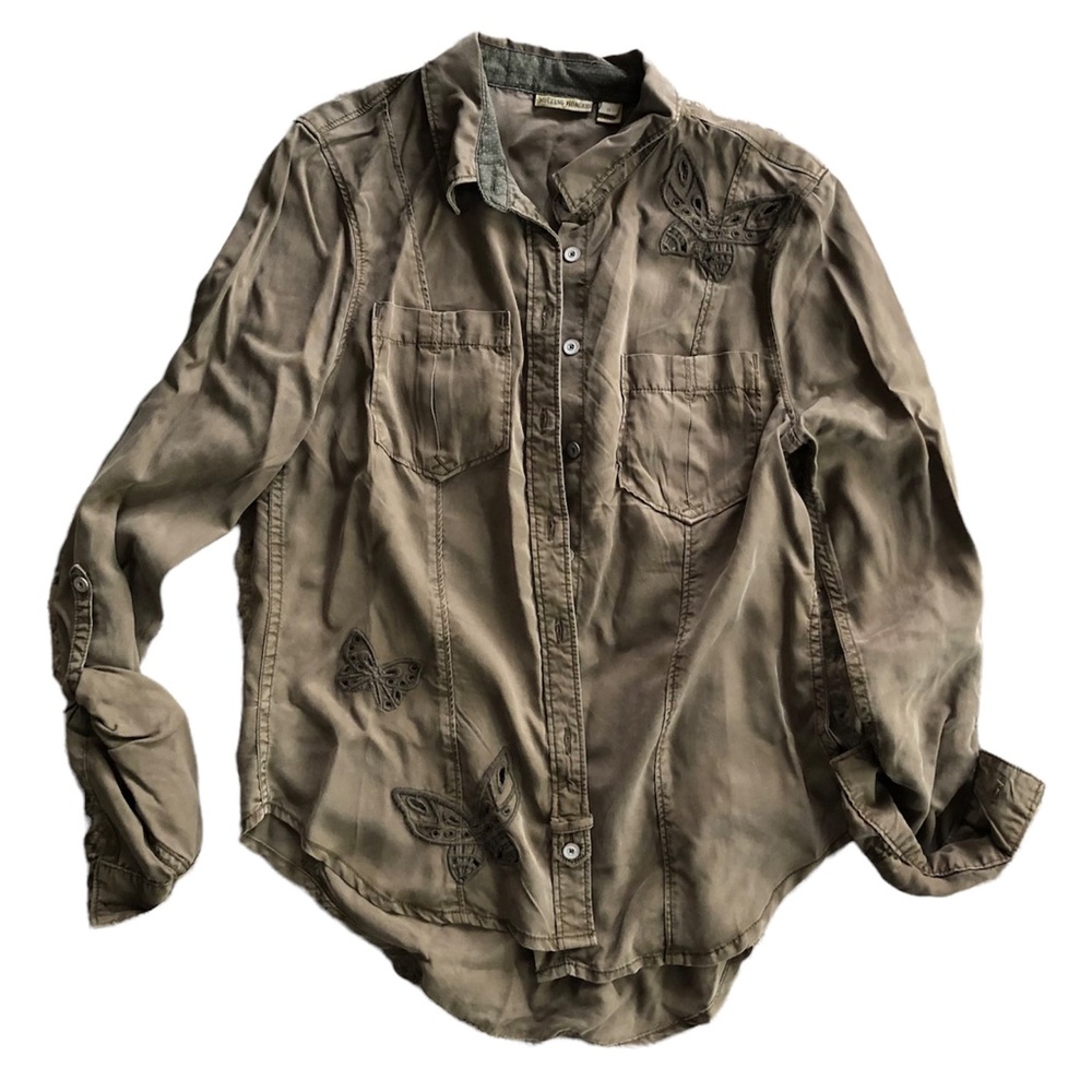 Anthropologie Butterfly Button Down